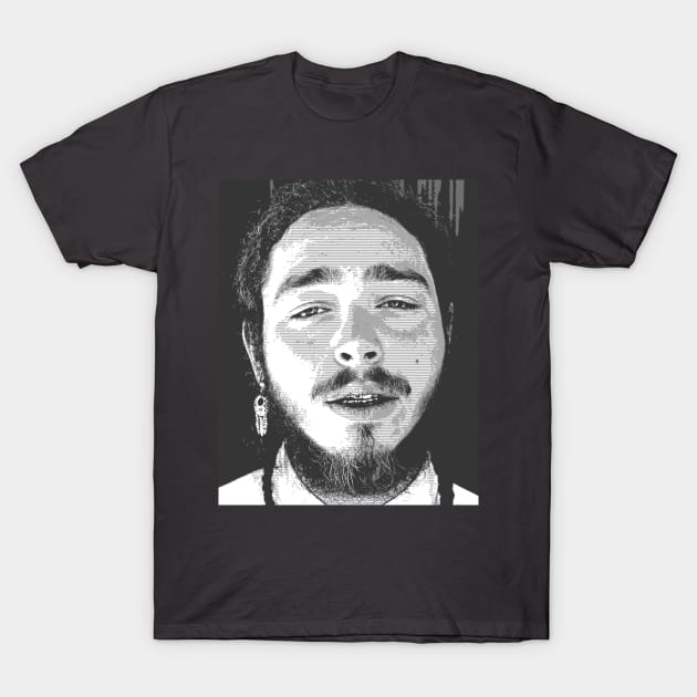 post malone in balck & white T-Shirt by bahullah_art